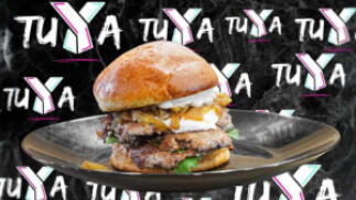 Menú completo de hamburguesa para dos